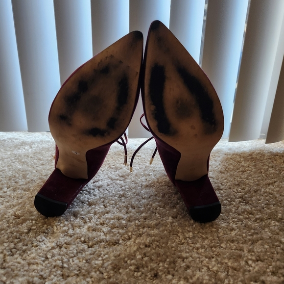 Ivanka Trump Kellsee burgundy suede leather dress pump size 6 - Picture 5 of 8